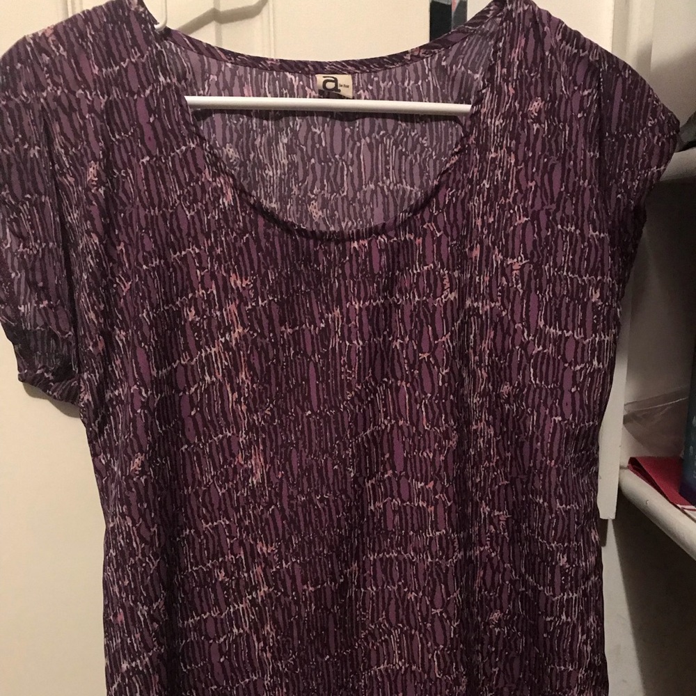 Purple patterned tunic